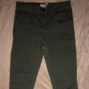 GREEN SKINNY JEANS